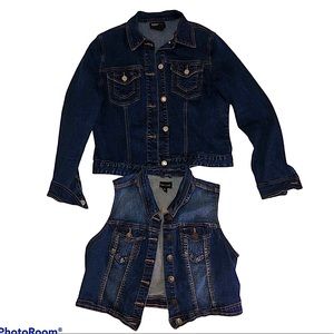 Women’s Denim Jacket (Sz 12)/Vest (Sz XL) Bundle